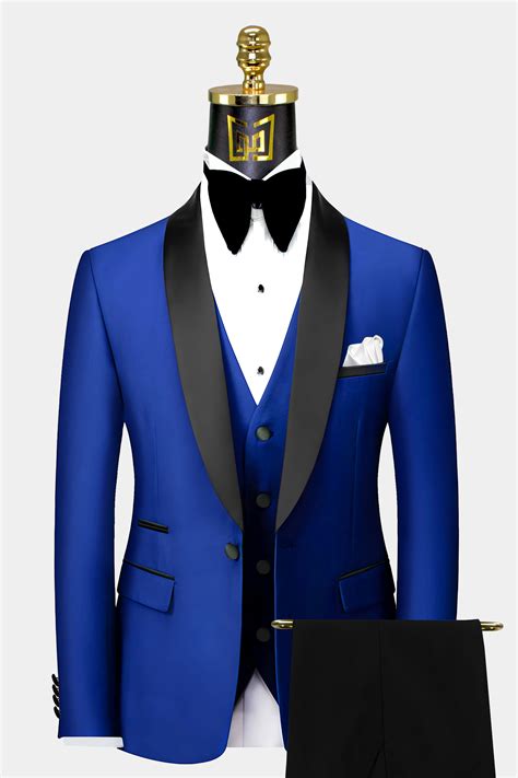 blue wedding tuxedo.